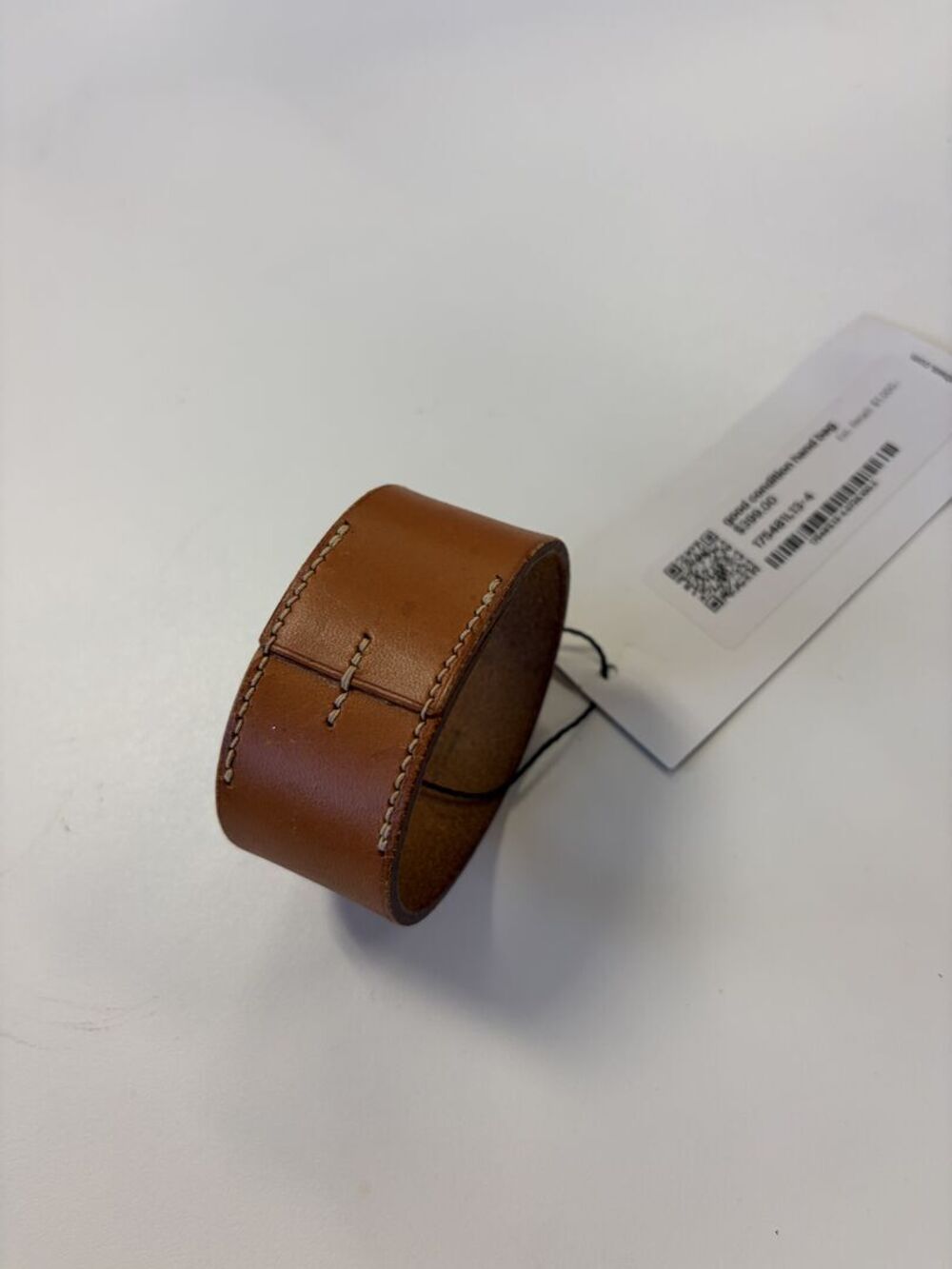 Tan Leather Wide Cuff Bracelet
